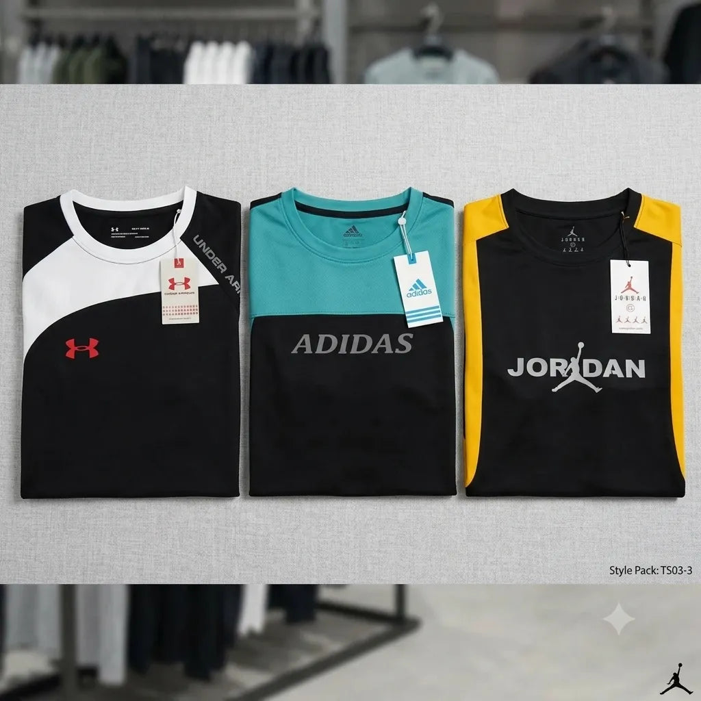 Pack of 3 T-shirts (Random color's)